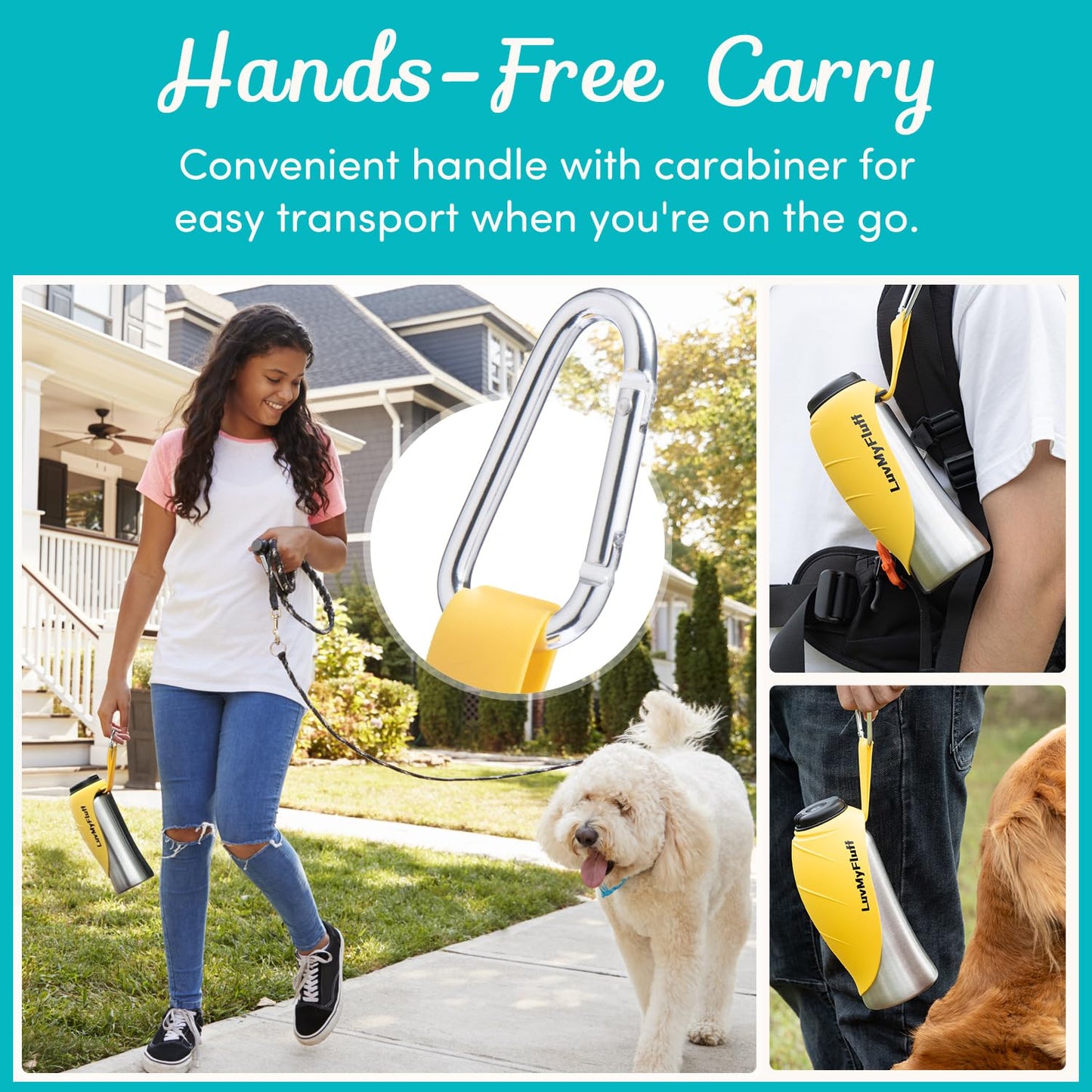 **800ml Fold-Out Dog Water Bottle (Stainless Steel - Sunset Yellow)**
“Perfect for Long Trips, Hiking, and Travel”